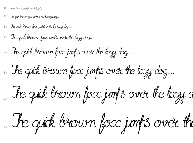 Imrans School font waterfall